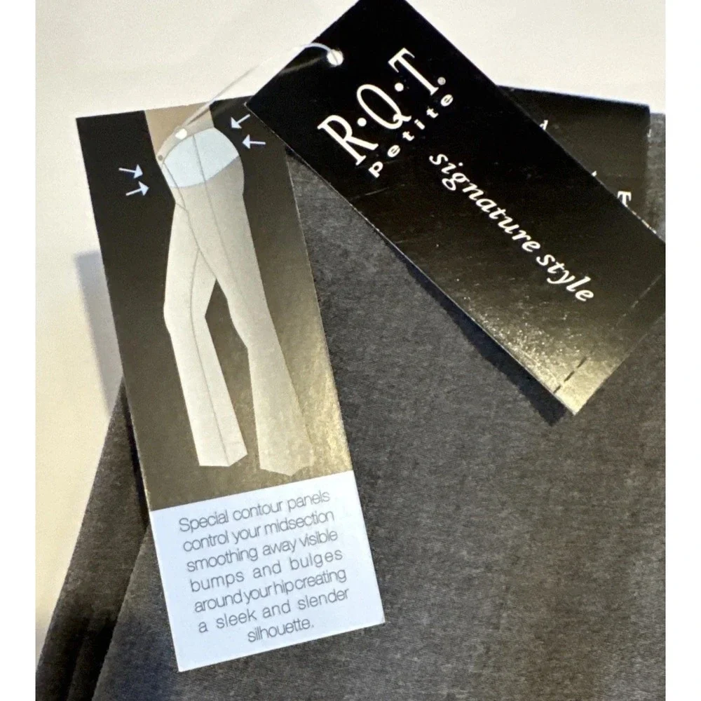 NWT R.Q.T Petite Slender & Sleek‎ Pants Charcoal 12p